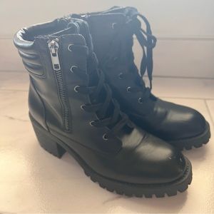 SOLD Madden Girl Hushh Black Combat Boots